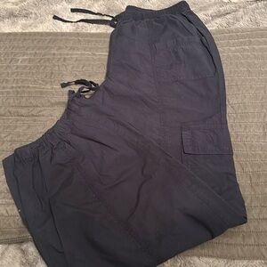 Aerie, Navy blue, size medium, drawstring waist cargo pant
